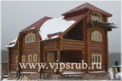 Дом из оцилиндрованного бревна в Серпухове